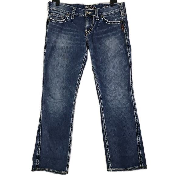 Silver Jeans ~Woman Size 29~ Blue Denim Frances Capri Jeans. - Picture 5 of 14